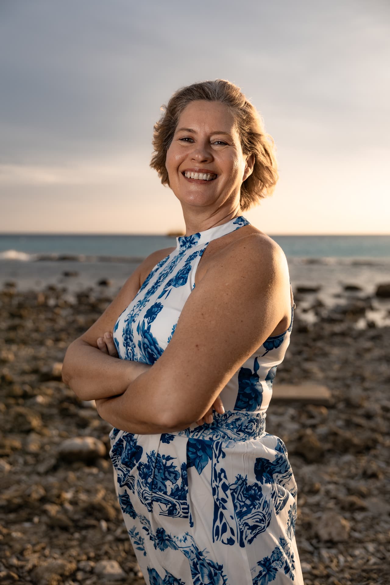 Portrait of Suzette Louw by the sea